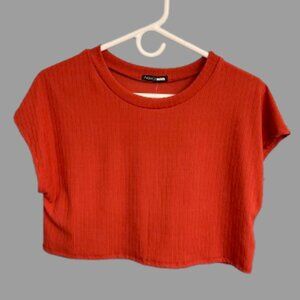Fashion Nova Burnt Orange Crop Top
